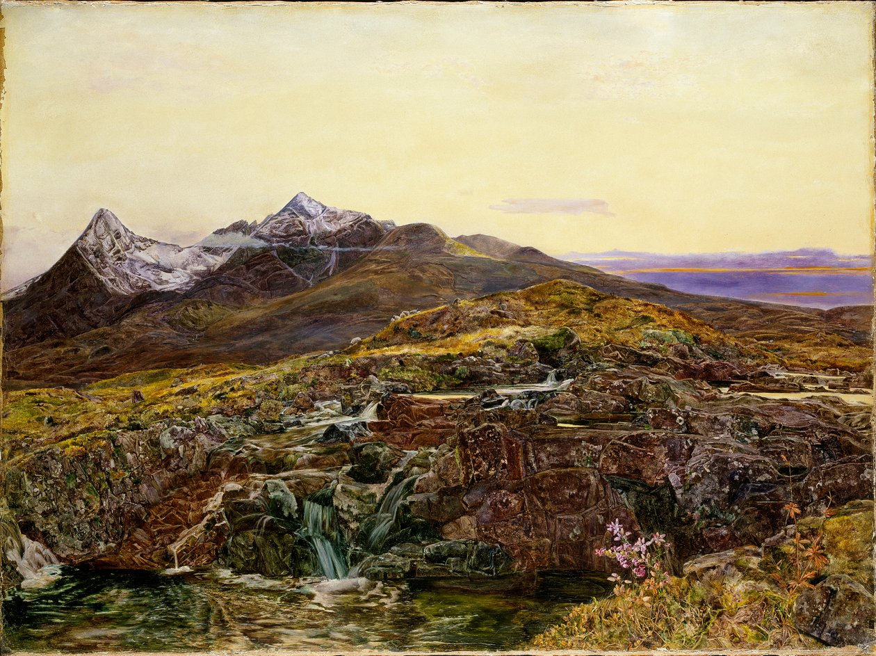 Cuillin Ridge, Skye, from Sligachan, 1855 by John William Inchbold