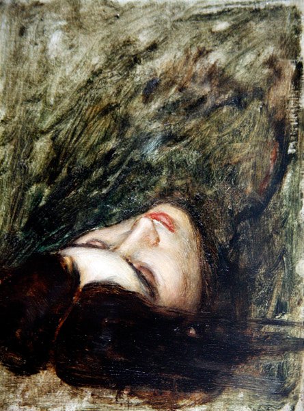 Head of Orpheus - a Sketch by John William Waterhouse