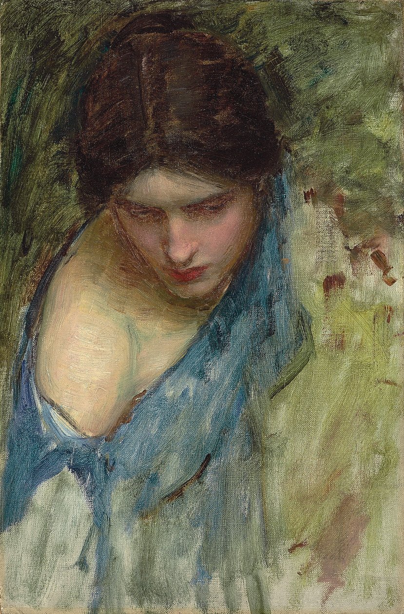 Nymphs Finding the Head of Orpheus (detail) by John William Waterhouse