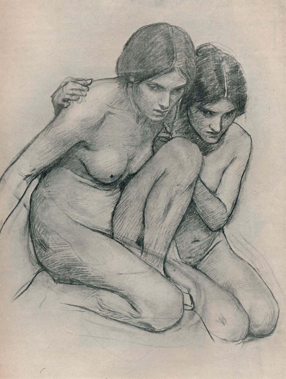 Study for The Nymphs Finding the Head of Orpheus by John William Waterhouse