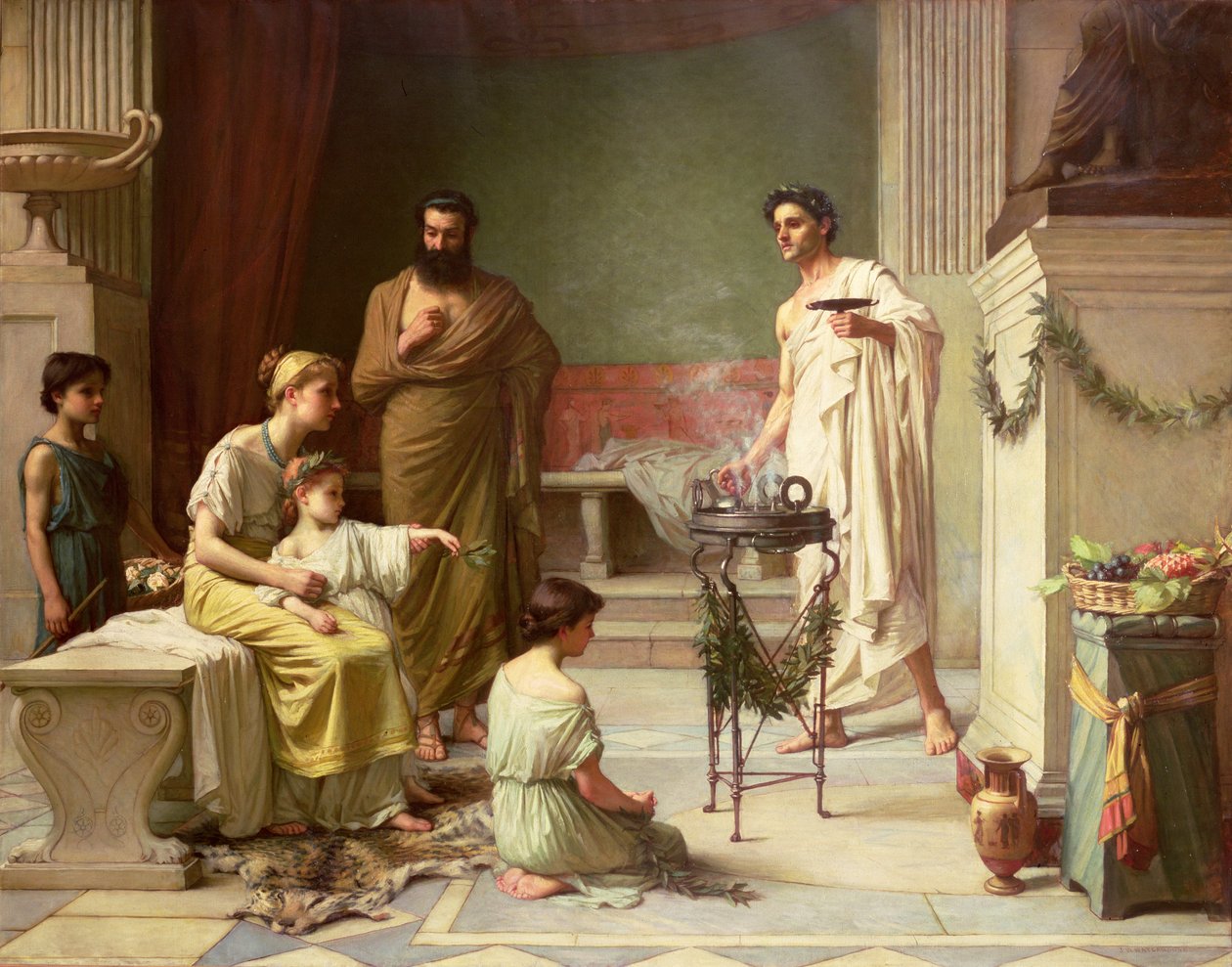 The Visit of a Sick Child to the Temple of Aesculapius by John William Waterhouse