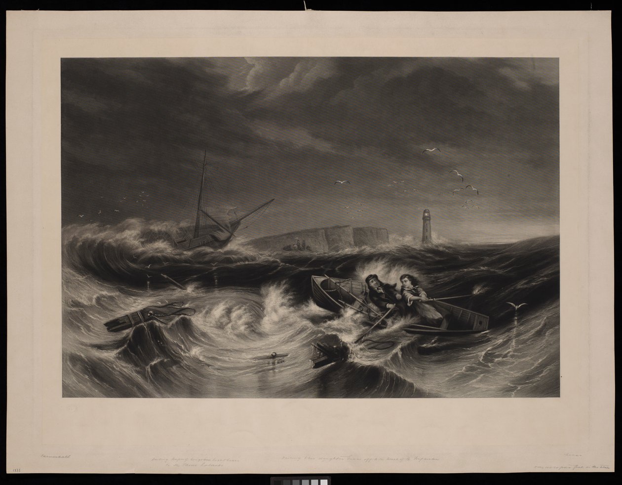 Darling and His Daughter, Grace, Off to the Wreck of the Forfarshire by John Wilson (after) Carmichael