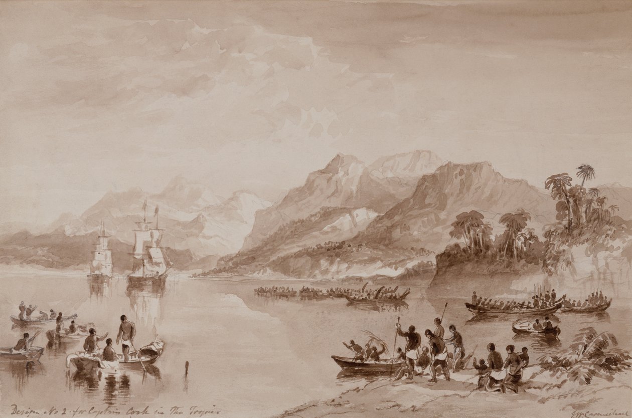 Design No 2 for Captain Cook in the Tropics by John Wilson Carmichael