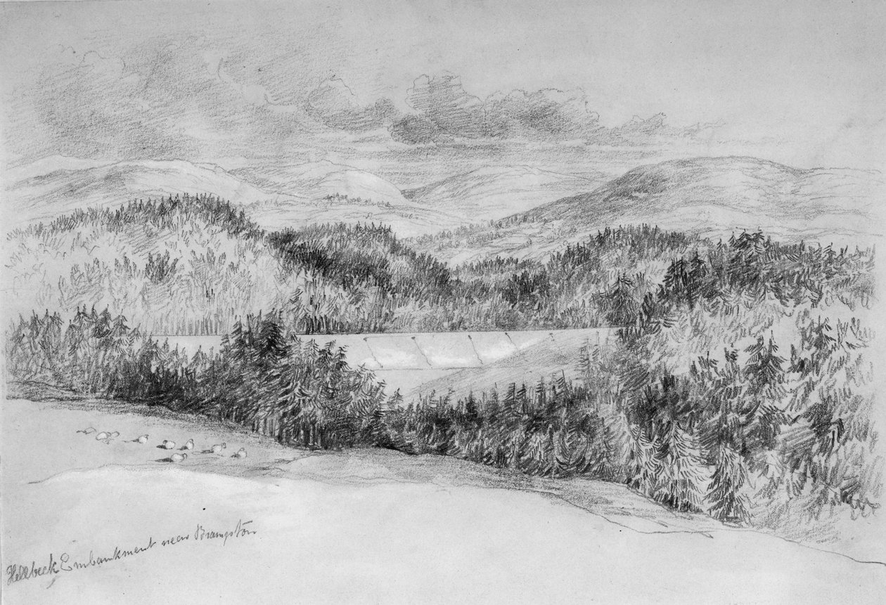 Hillbeck Embankment near Brampton by John Wilson Carmichael