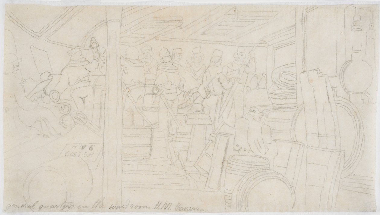 The Wardroom H.M.S. Caesar by John Wilson Carmichael