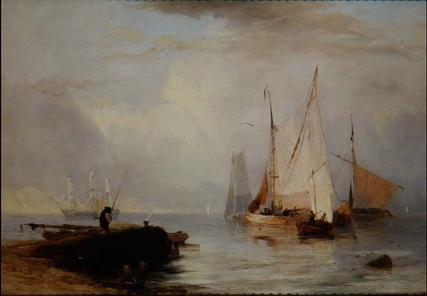 Fishing Scene in the North of England by John Wilson Ewbank