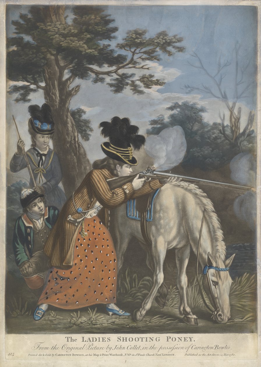 The Ladies Shooting Poney by John after Collet