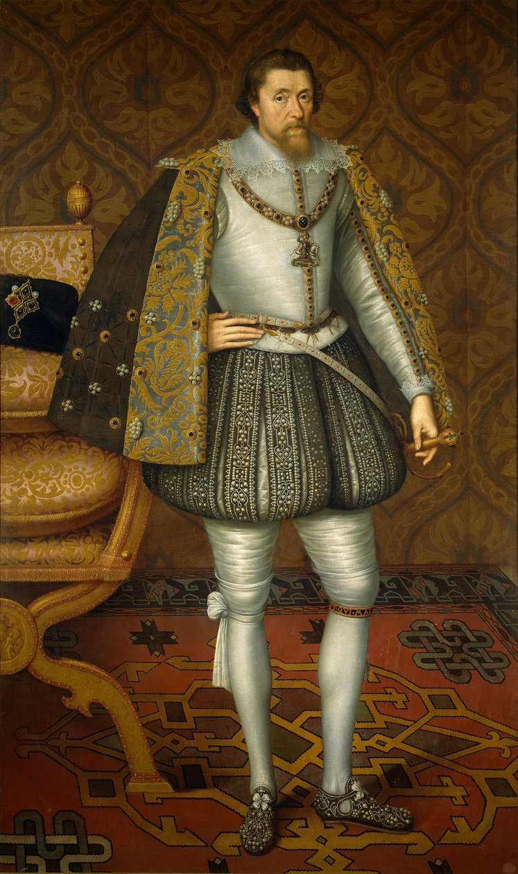 Portrait of King James I of England (1566-1625) by John de Critz