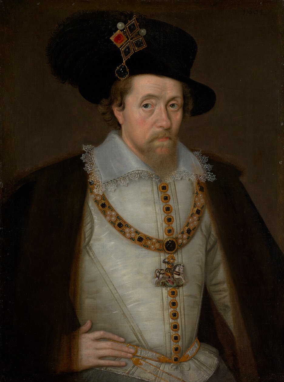 James VI and I, 1566 - 1625. King of Scotland 1567 - 1625. King of England and Ireland 1603 - 1625 by John de Critz