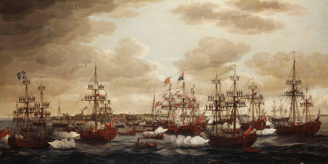 The Landing of Princess Charlotte at Harwich in 1761 by John the Elder Cleveley