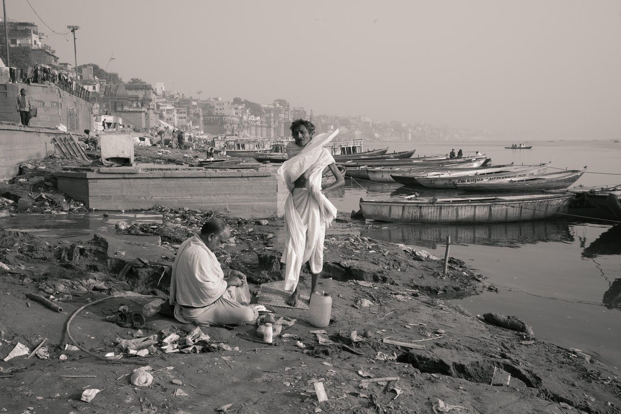 Manikarnika Ghat, Varanasi, 2016 by Jon Nicholson