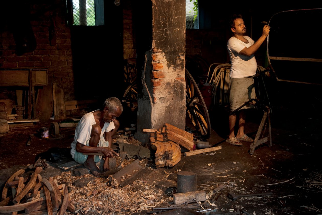 Rickshaw Pullers, Kolkata, 2009 by Jon Nicholson