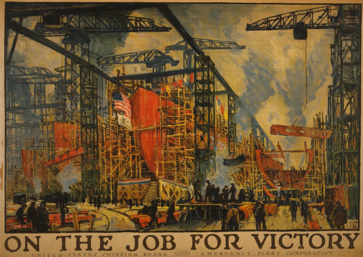 On the Job for Victory, 1918 by Jonas Lie