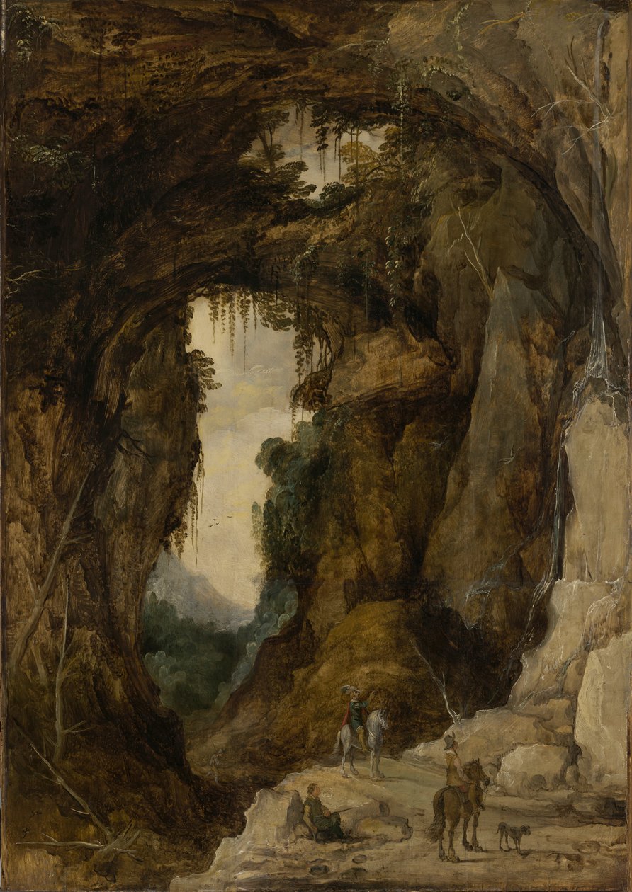 Landscape with Grotto and a Rider by Joos de Momper the younger