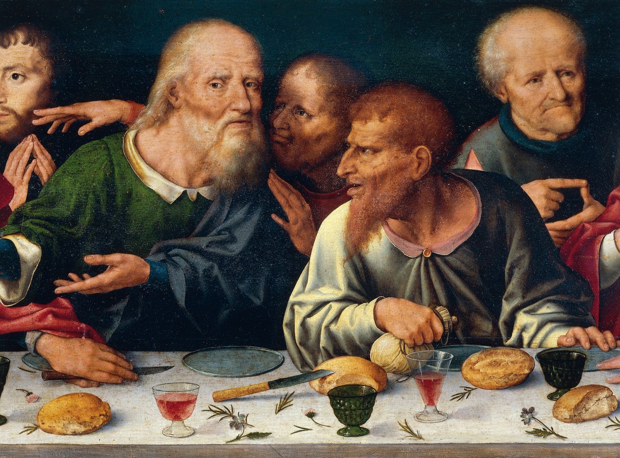 The Last Supper, Judas and the other apostles, Joos van Cleve ...