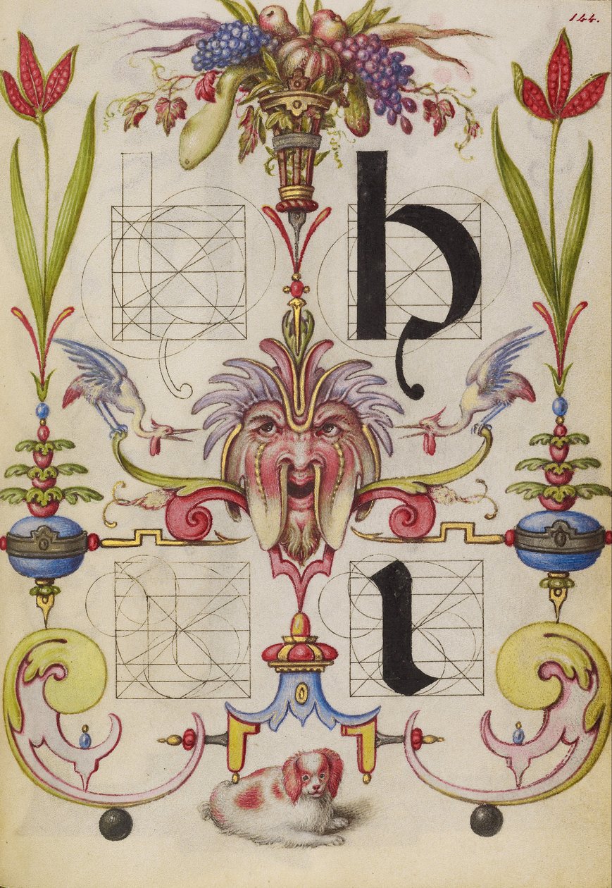 Guide for Constructing the Letters H and I by Joris Hoefnagel