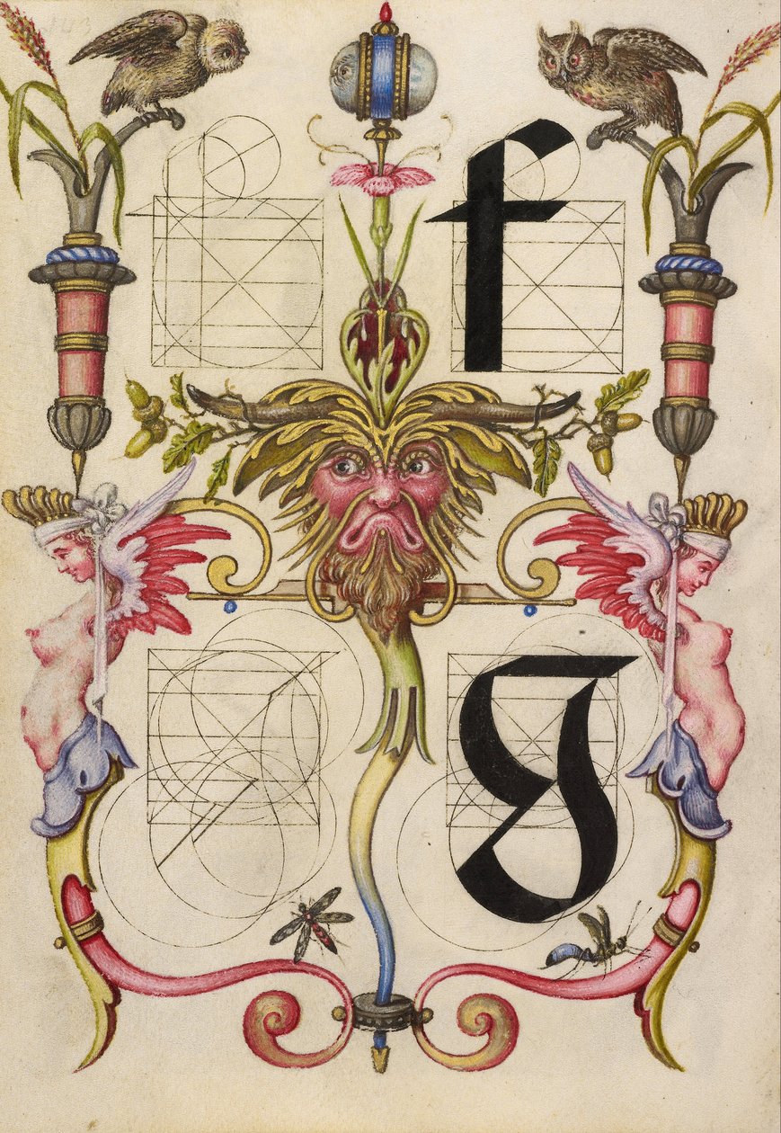 Guide for Constructing the Letters f and g by Joris Hoefnagel