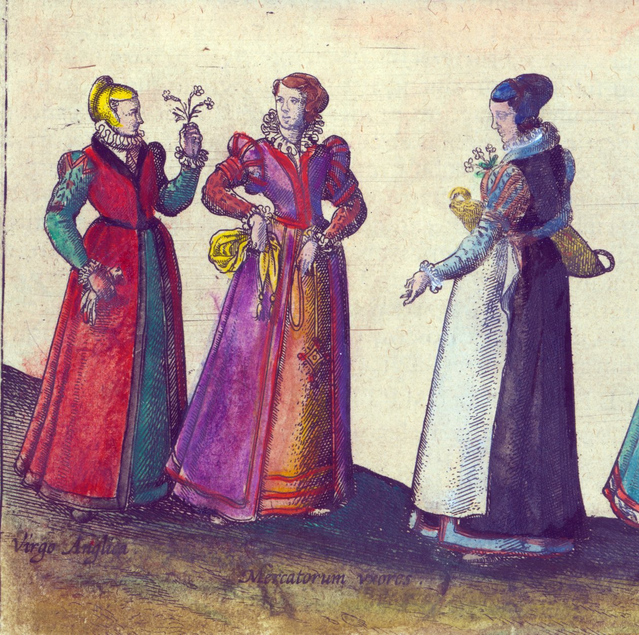 English Women of the Elizabethan Era by Joris Hoefnagel