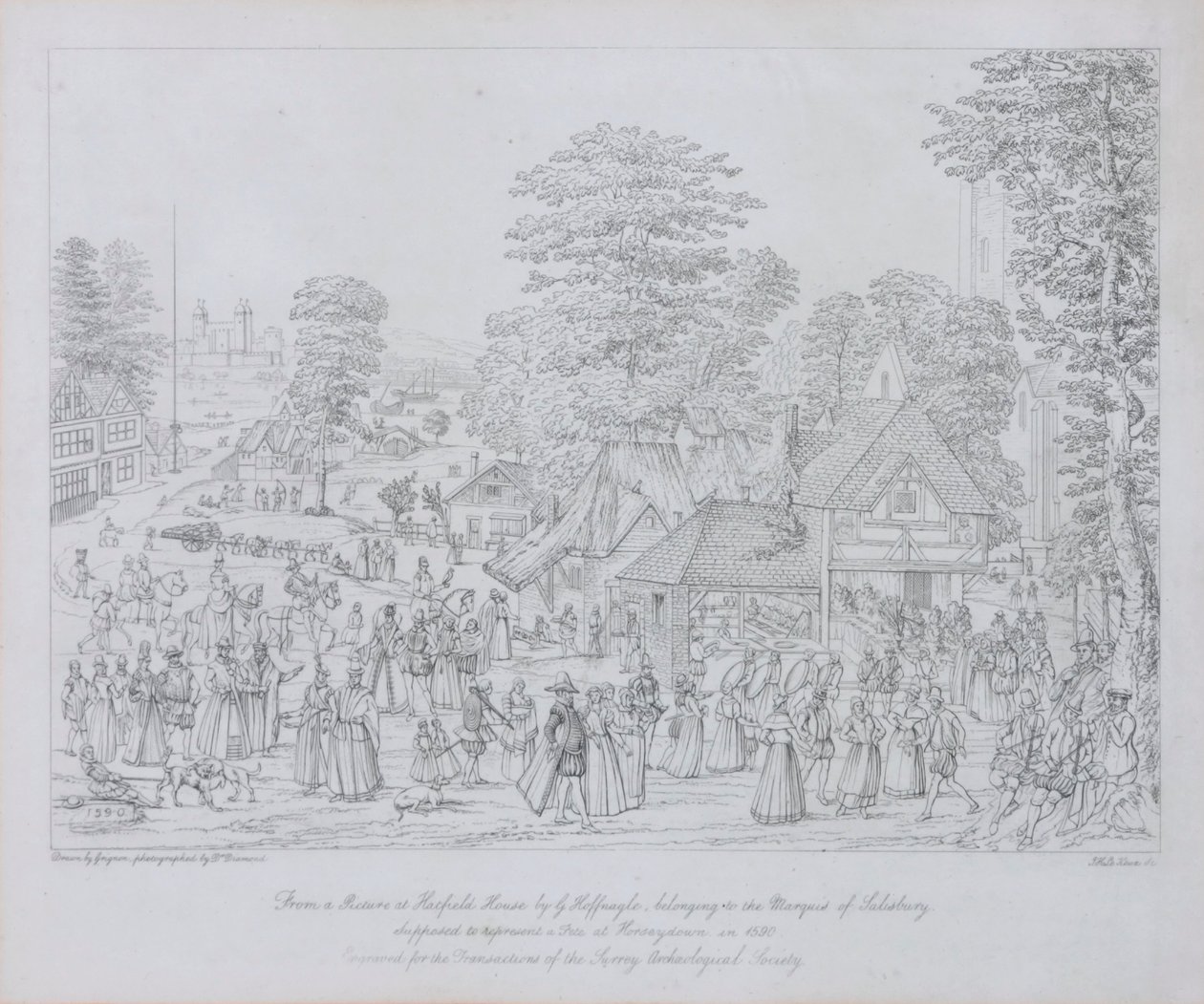 Fete at Horseydown, c.1590 by Joris Hoefnagel