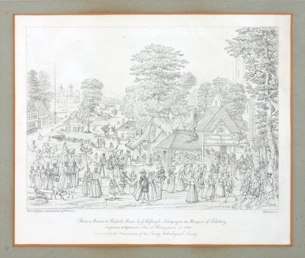 Fete at Horseydown in c.1590 by Joris Hoefnagel