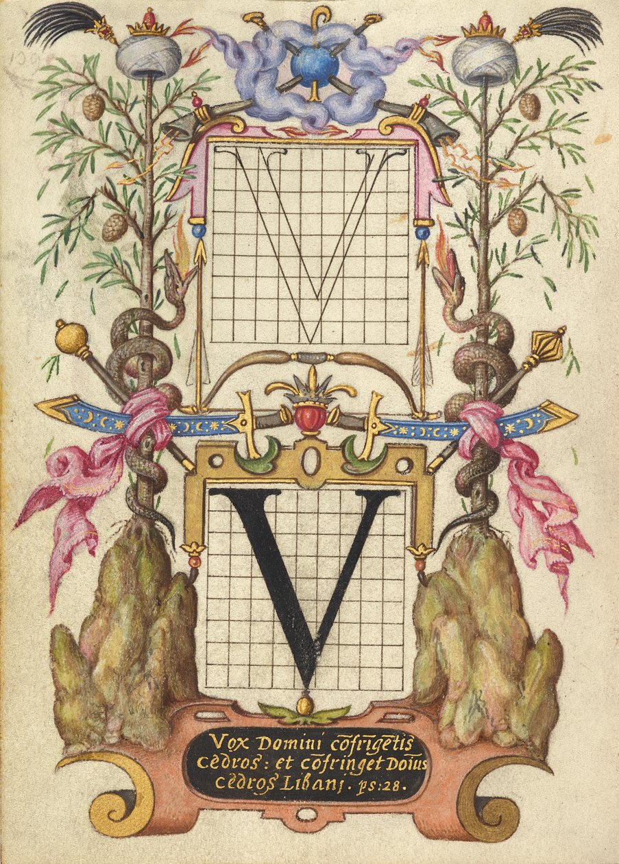 Guide for Constructing the Letter V by Joris Hoefnagel