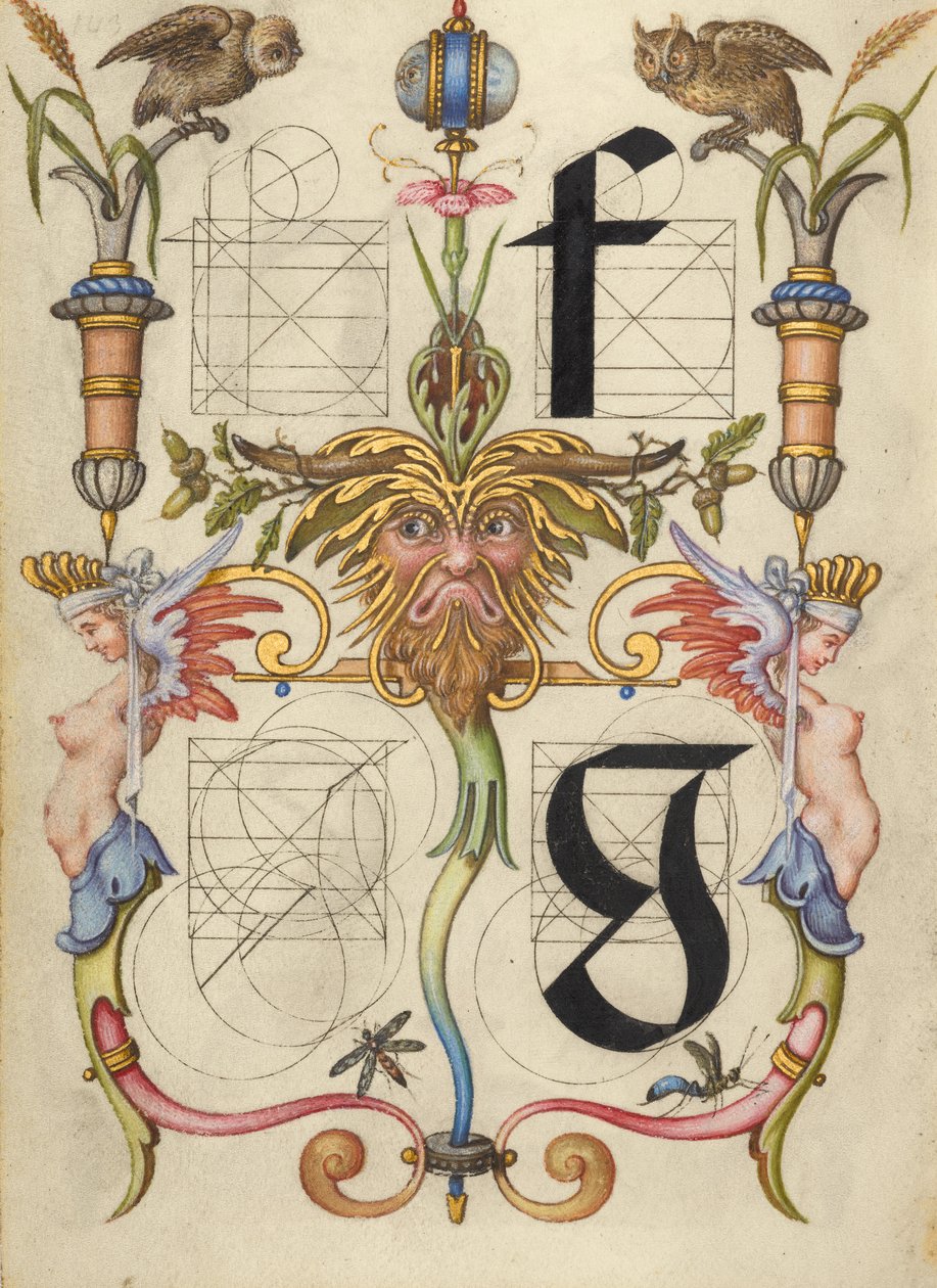 Guide for Constructing the Letters f and g by Joris Hoefnagel