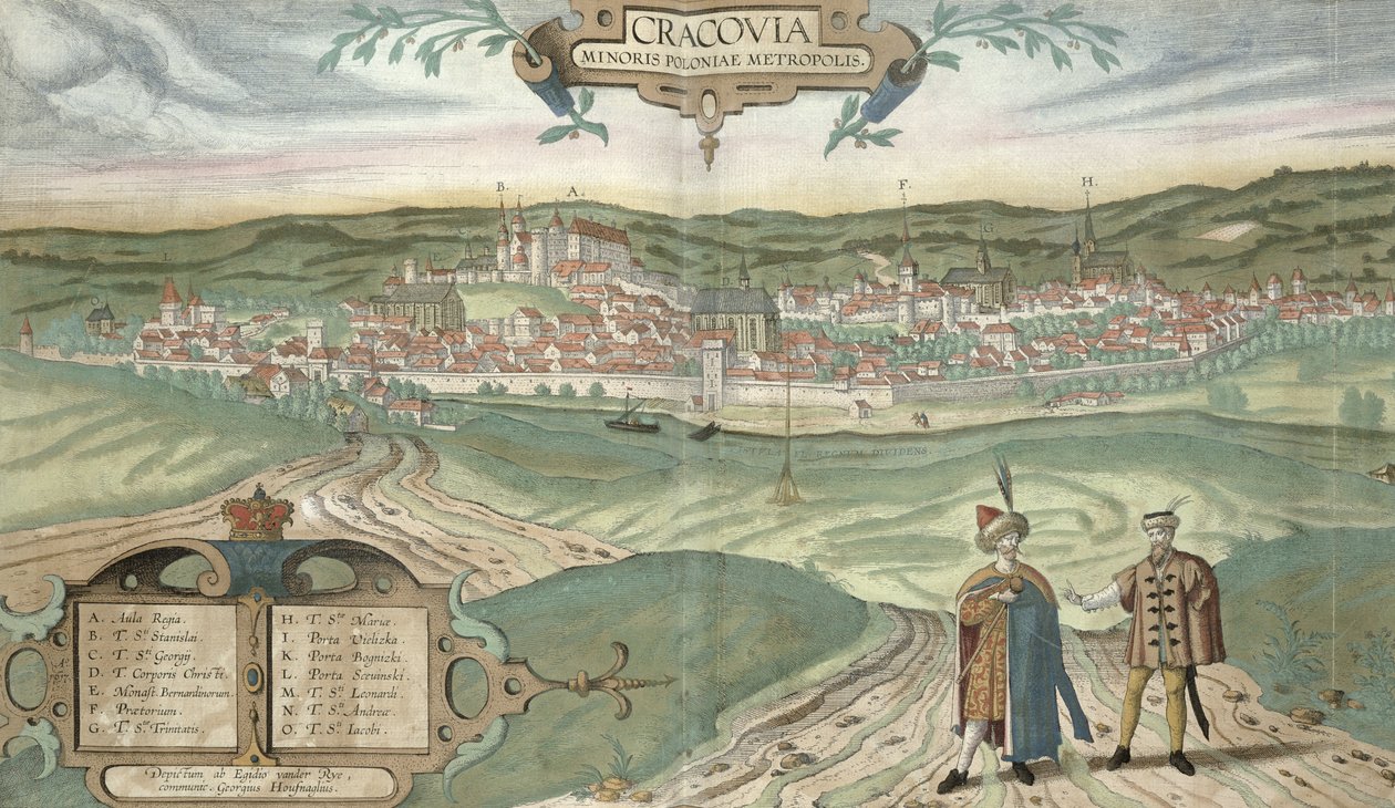 Map of Cracow, from 