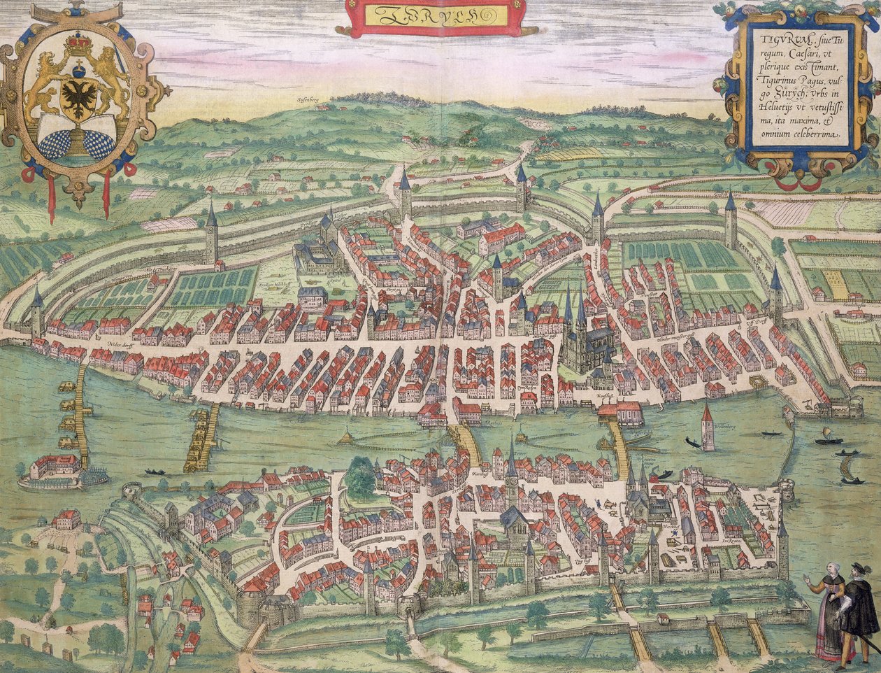 Map of Zurich, from 