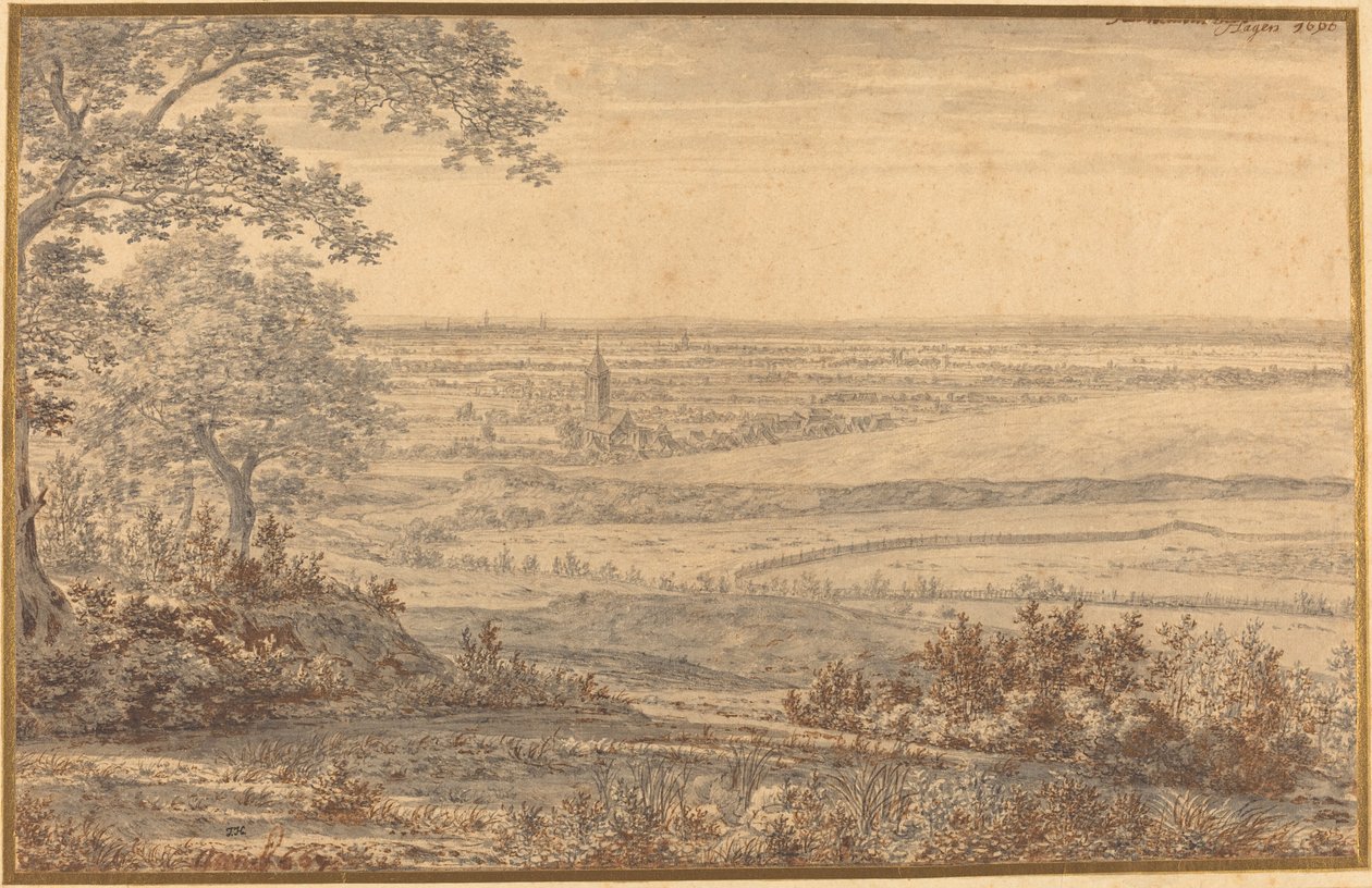 Extensive Landscape Seen from the Edge of a Forest by Joris van der Haagen