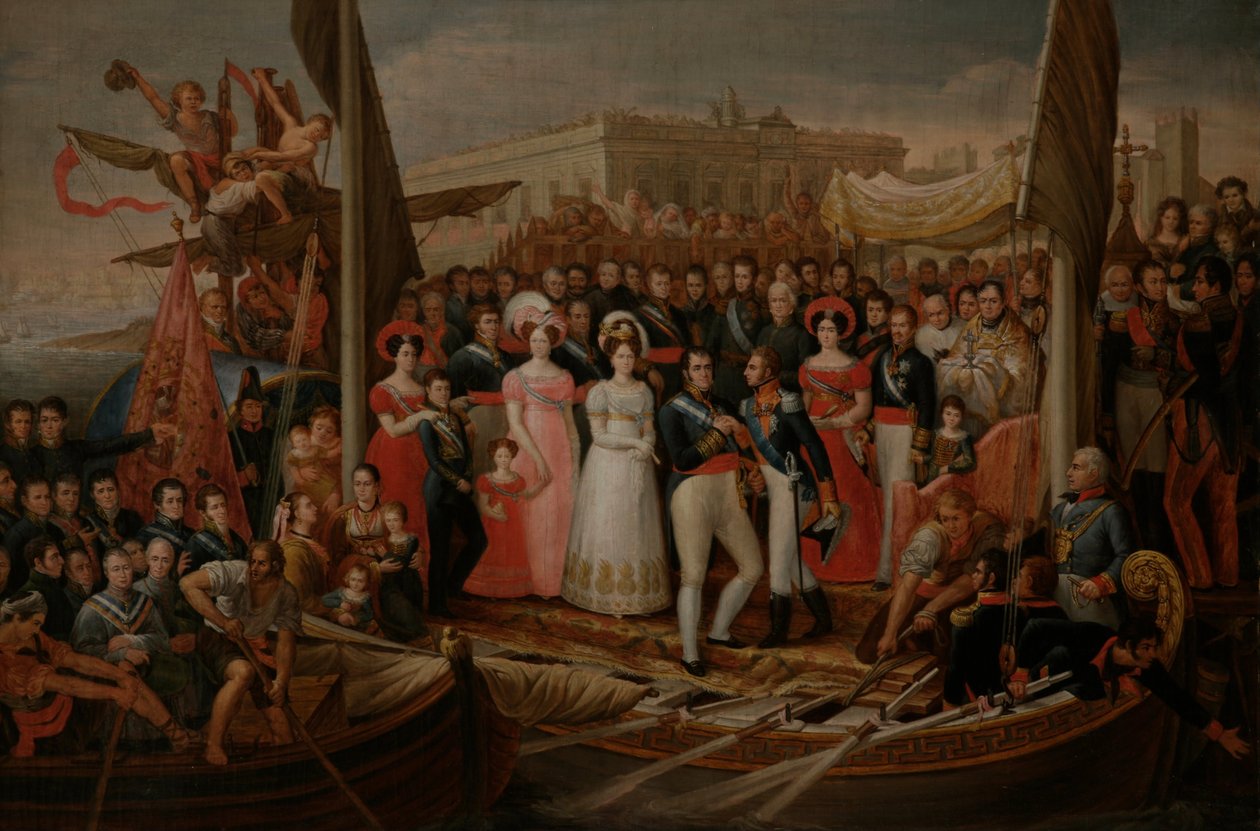 Landing of Ferdinand VII at the Port of Santa María by José Aparicio
