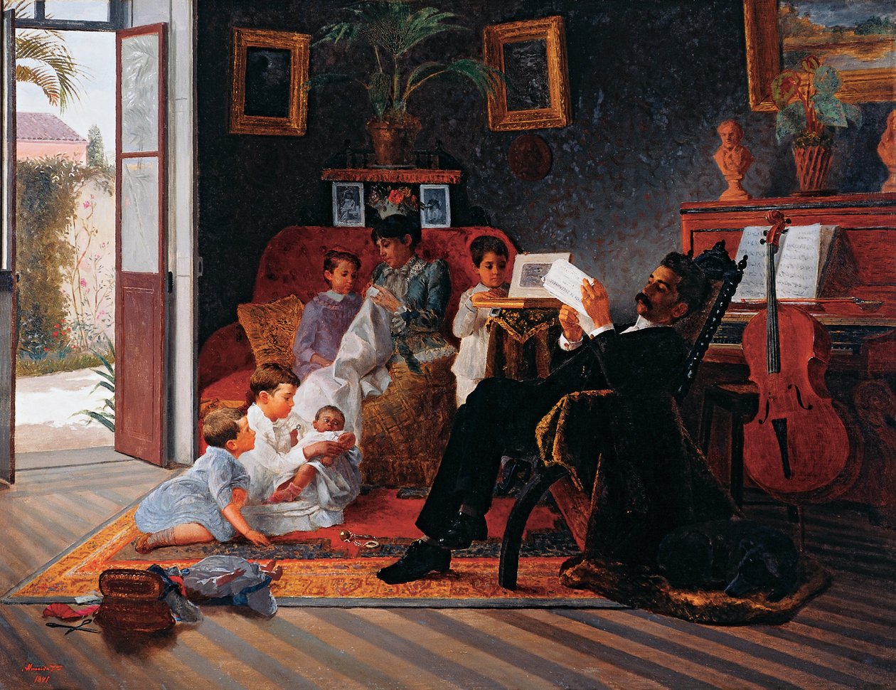Scene of Adolfo Pinto’s Family by José Ferraz de Almeida Júnior