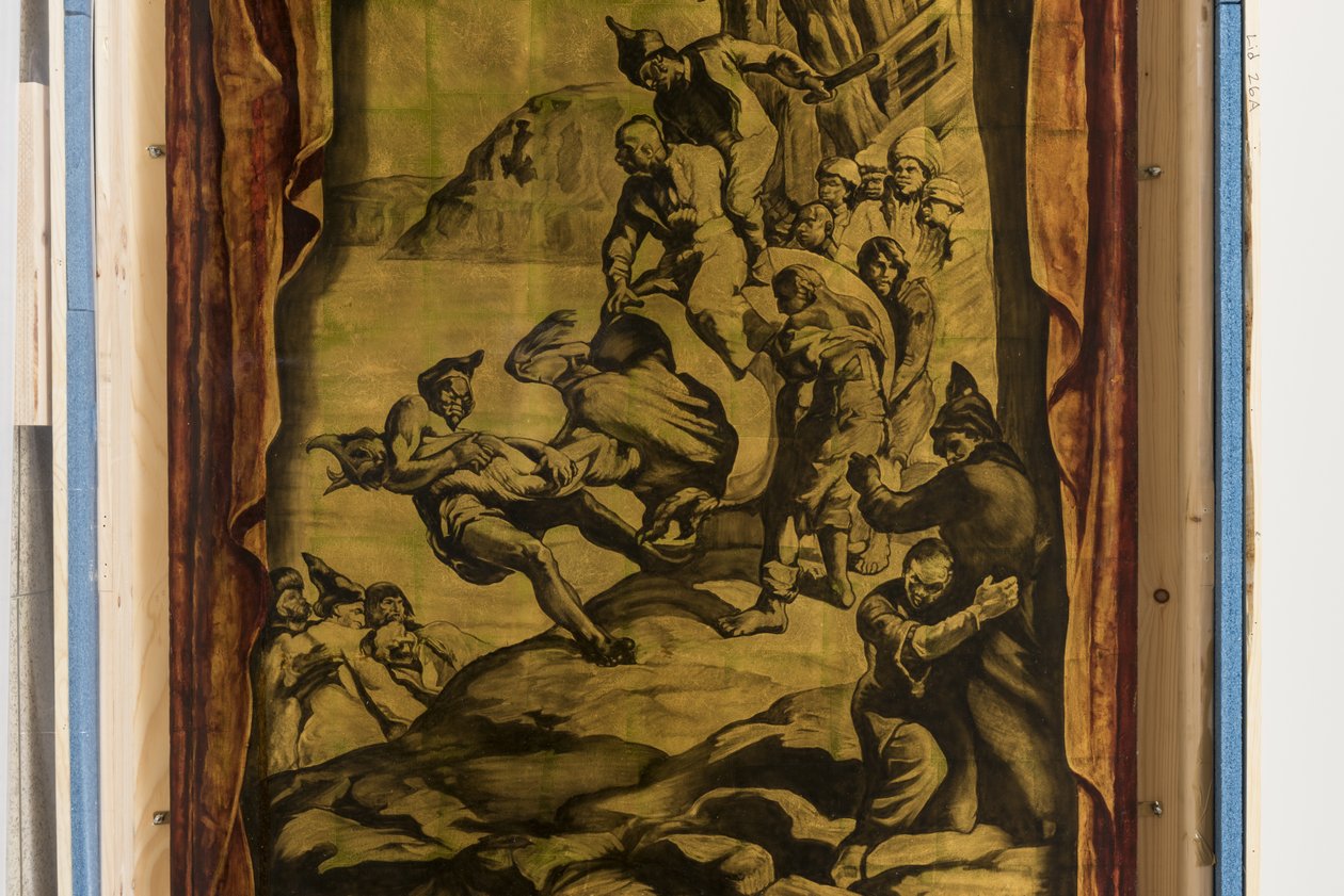 (detail) from Aventures de Simbad de Marin: Meurtre de Jeune Rokh by José María Sert
