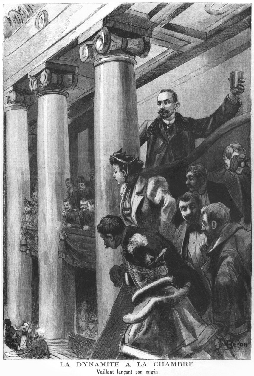 Dynamite Explodes in the Chamber of Deputies in Paris, December 1893 by Jose Belon