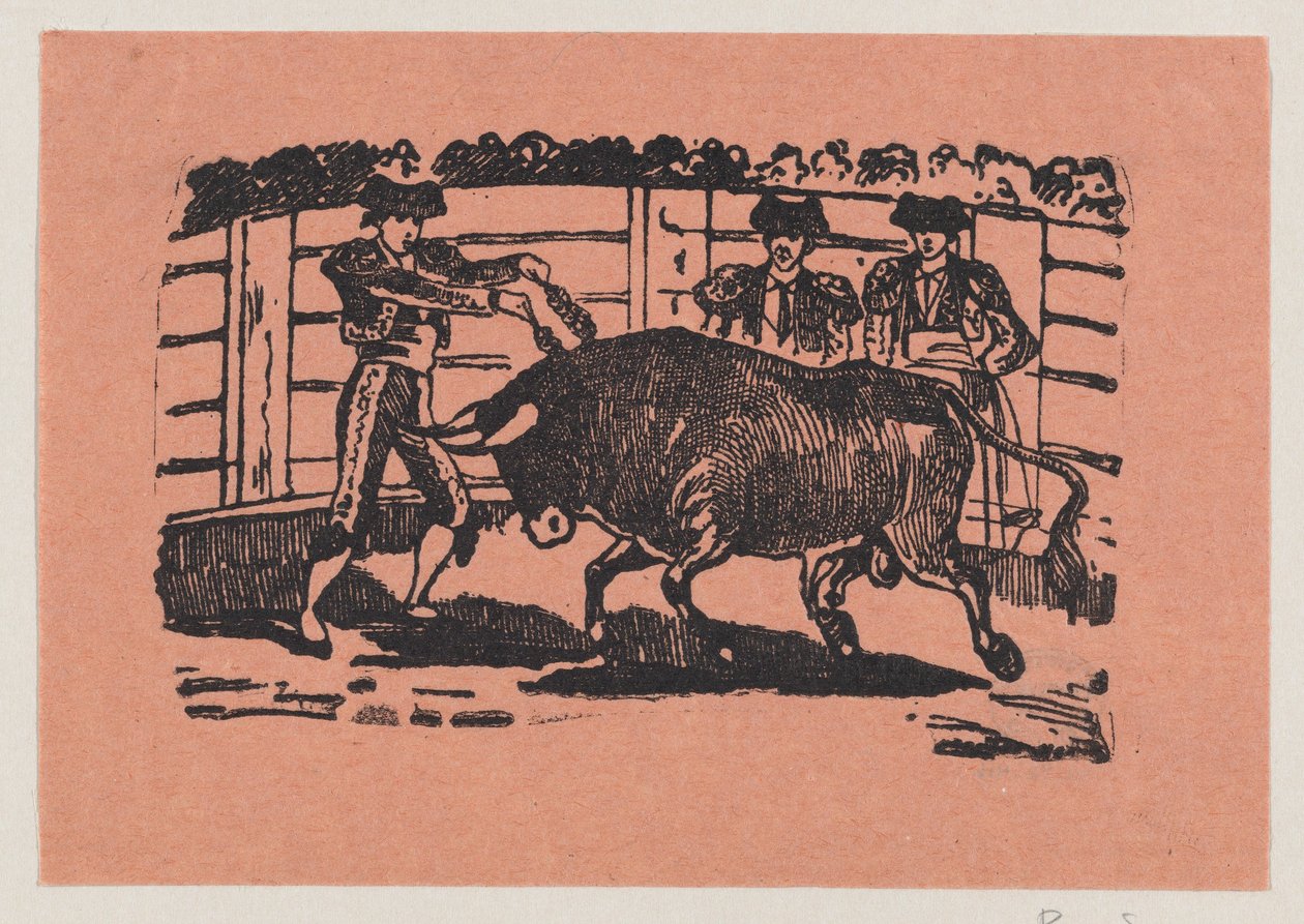 A Torero Placing Banderillas into the Bull