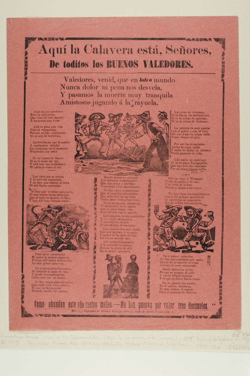 Here is the Calavera Folks, of All Good Defenders by José Guadalupe Posada