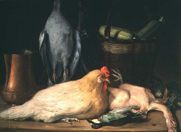 Still Life with Hen by Jose Lopez-Enguidanos