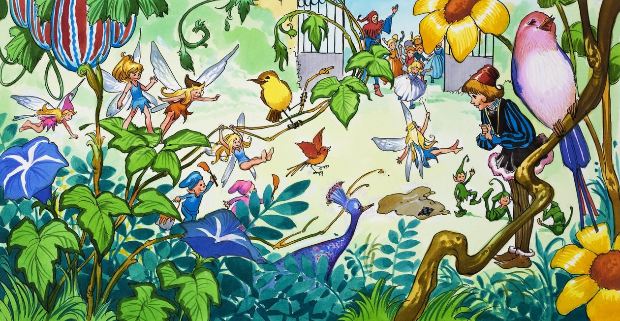 Fairies in the Garden by Jose Ortiz
