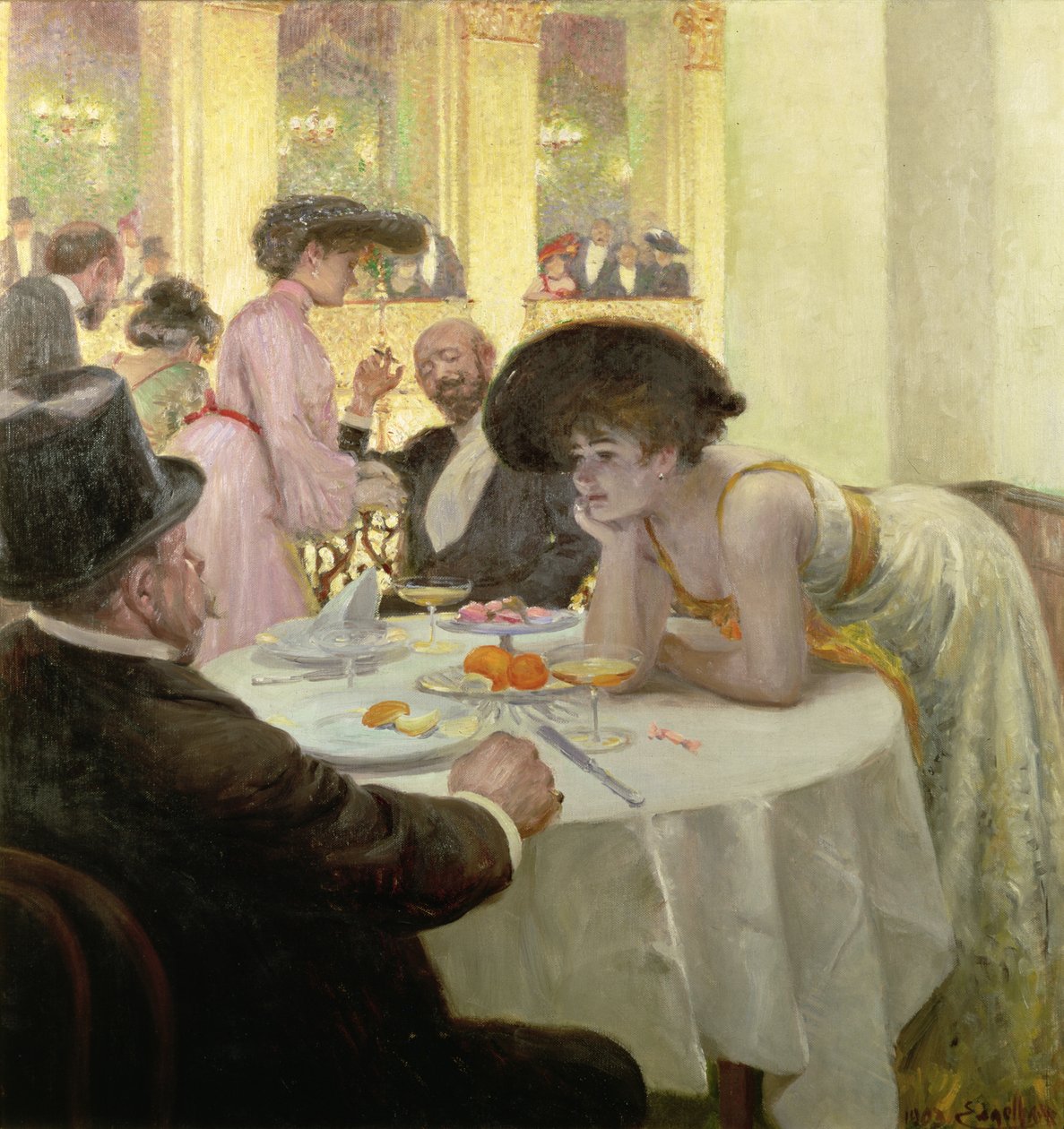 Dinner with Friends by Josef Engelhart