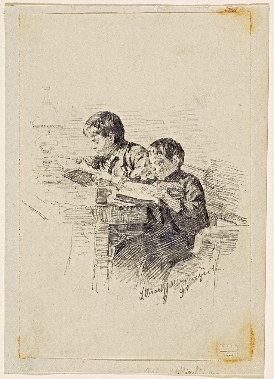 Reading Boys by Josef Albrechtskirchinger