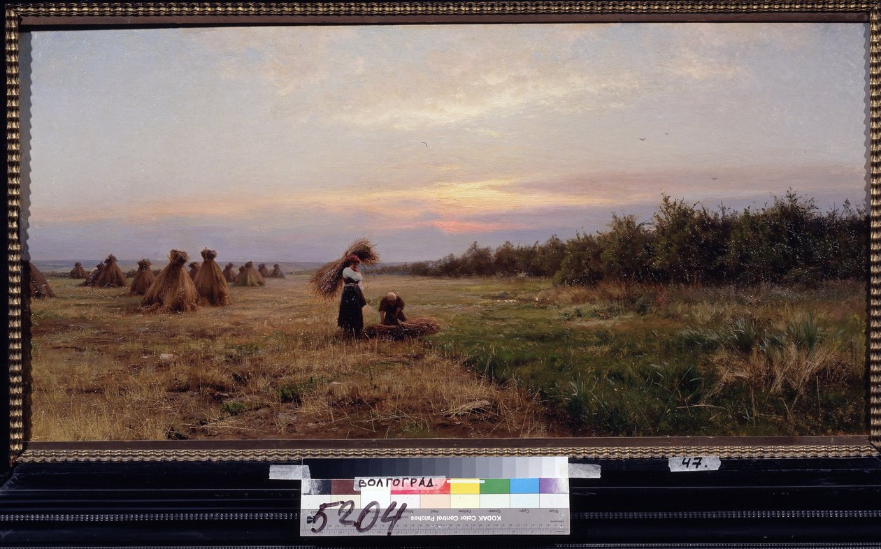 Harvest in the Evening Light by Josef Evstafievich Krachkovsky