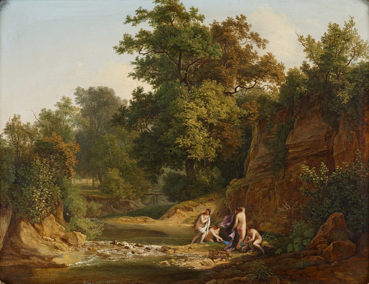 Landscape with Bathers by Josef Feid