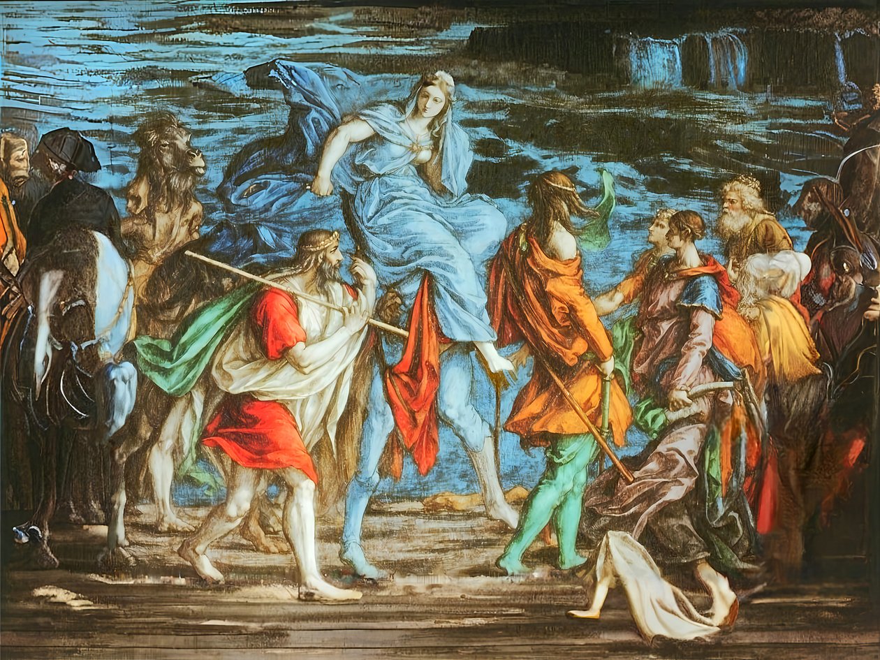 Isaac and Rebekah Meet by Josef Johann Michel