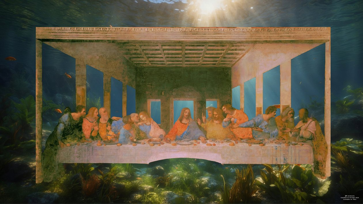The Last Supper (recreated by Leonardo da Vinci) by Josef Johann Michel