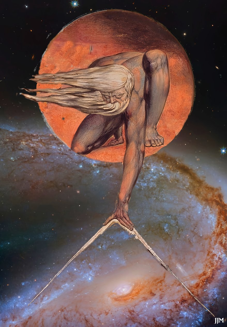 JJM-recreate: Blake-W The Ancient of Days + JWST by Josef Johann Michel