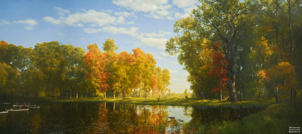 JJM Recreates Bierstadt-A: Autumn Forest by Josef Johann Michel