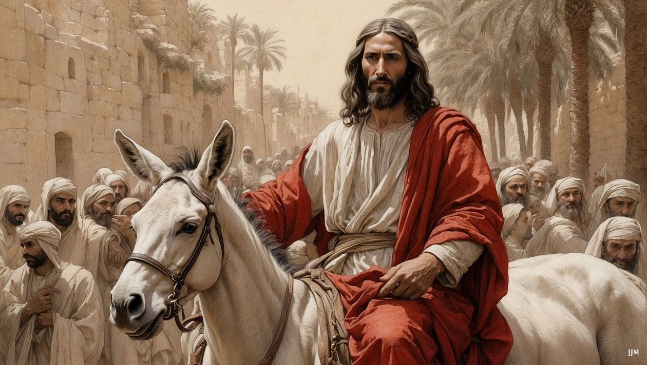 Jesus Enters Jerusalem 01 by Josef Johann Michel