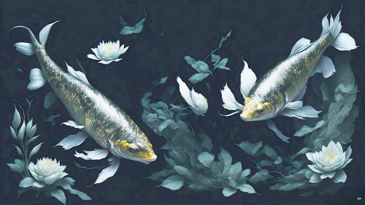 Koi Carp Fish Yellow by Josef Johann Michel