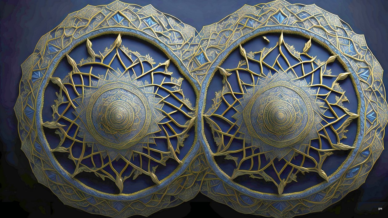 Mandala: Egyptian Elements 01 by Josef Johann Michel
