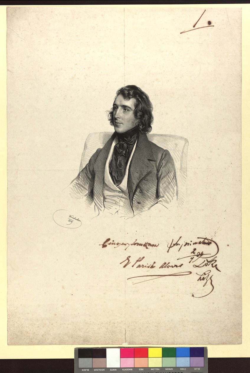 Elias Parish Alvars, Harp Virtuoso by Josef Kriehuber