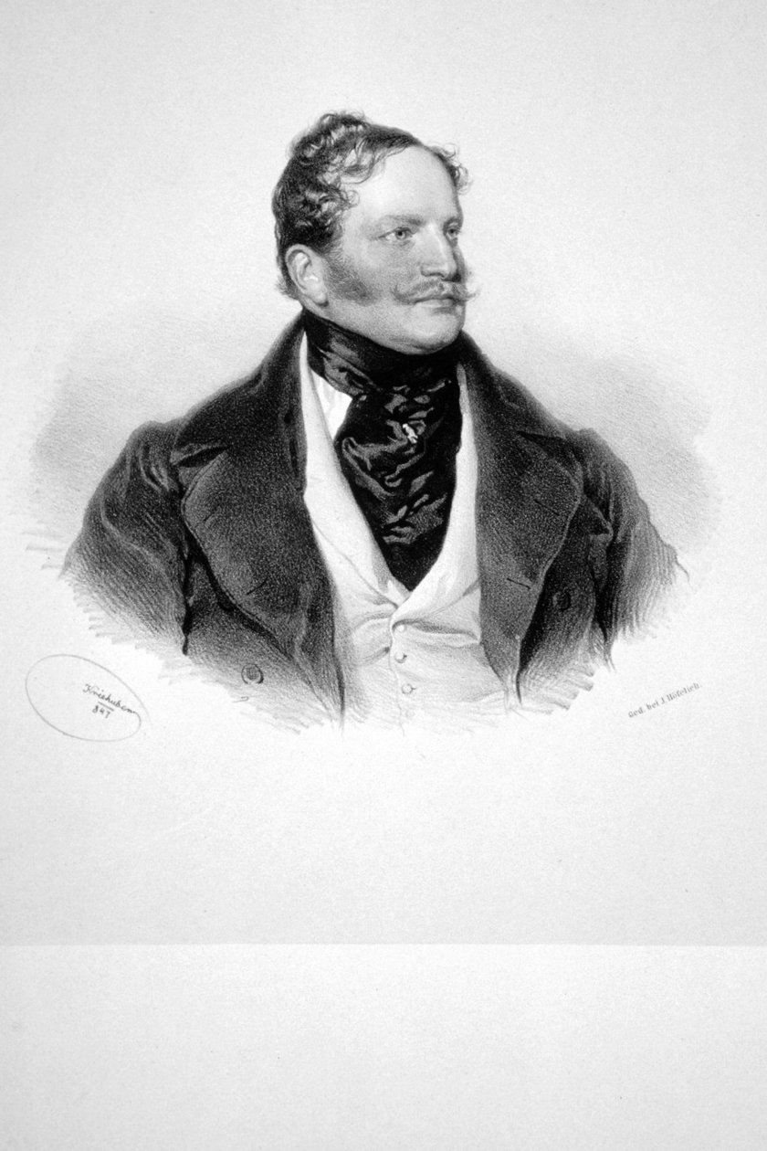 Franz Hardegg Lithograph by Josef Kriehuber